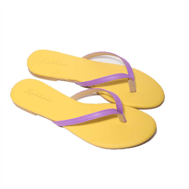 Flip Flop - Purple/Yellow